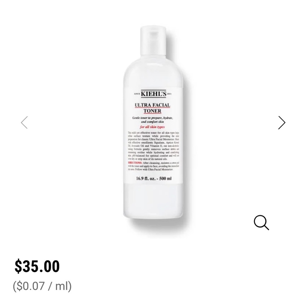 Kiehl’s Ultra Facial Toner Brand NWT